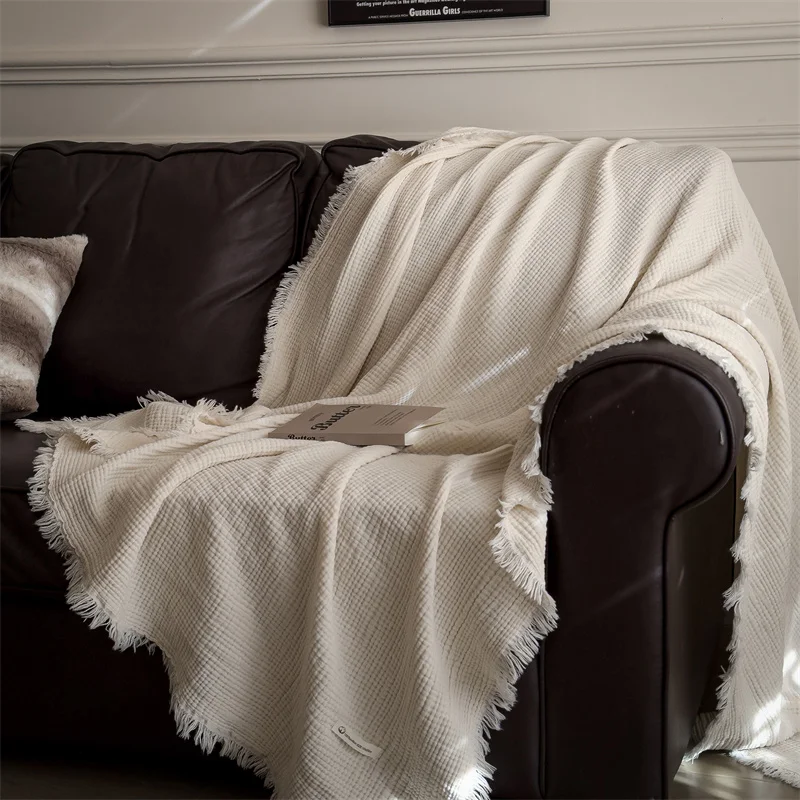 Y Home Tassel Decor Chunky Kni - Cashmere Throw Blanket ulasan dan harga