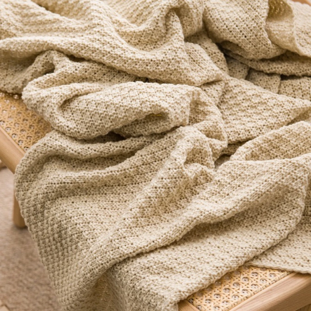 Nap Blanket Warm Knitted Blank - Cashmere Throw Blanket ulasan dan harga