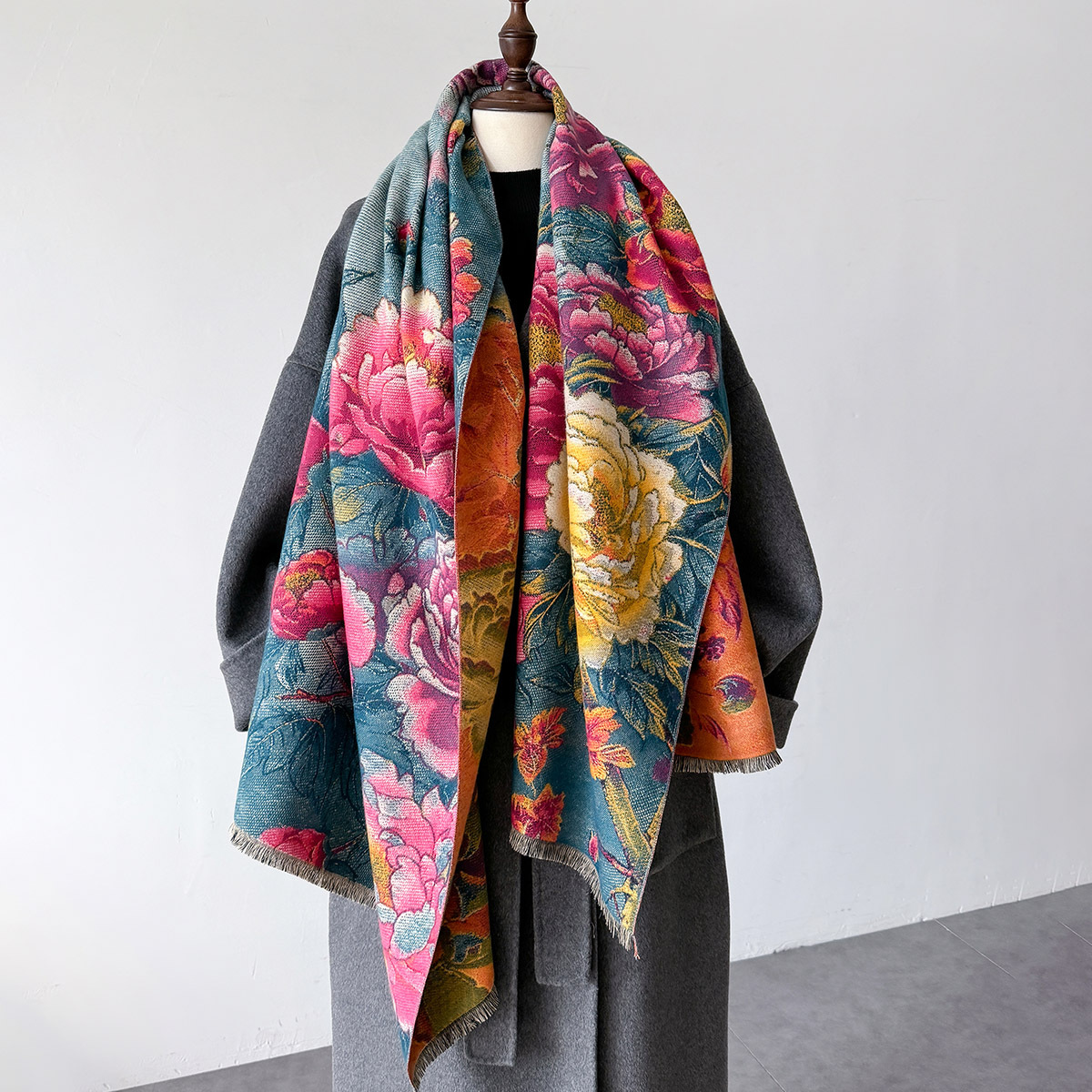 Warm Cashmere Scarf Women Shaw - Cashmere Throw Blanket ulasan dan harga