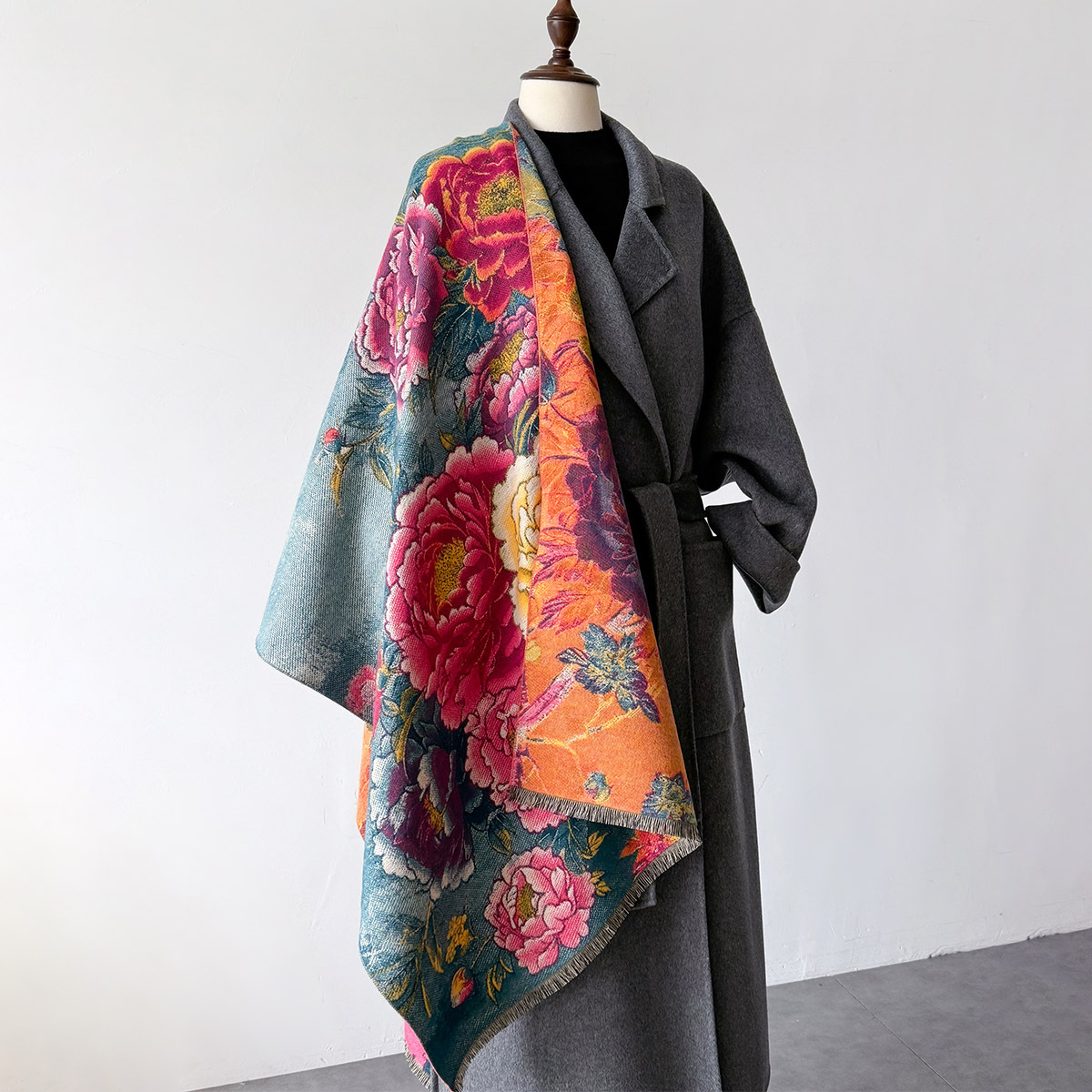 Warm Cashmere Scarf Women Shaw - Cashmere Throw Blanket ulasan dan harga