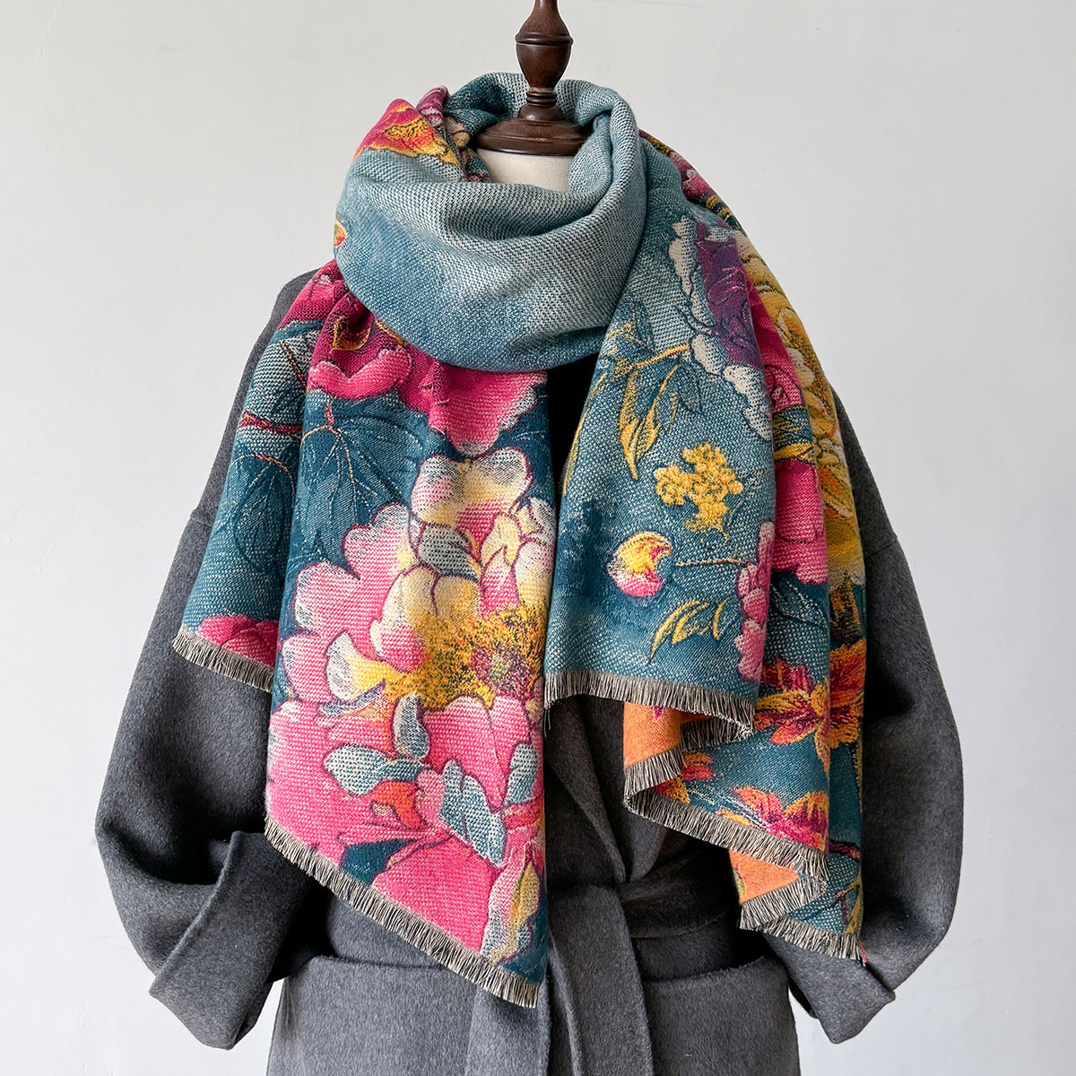 Warm Cashmere Scarf Women Shaw - Cashmere Throw Blanket ulasan dan harga