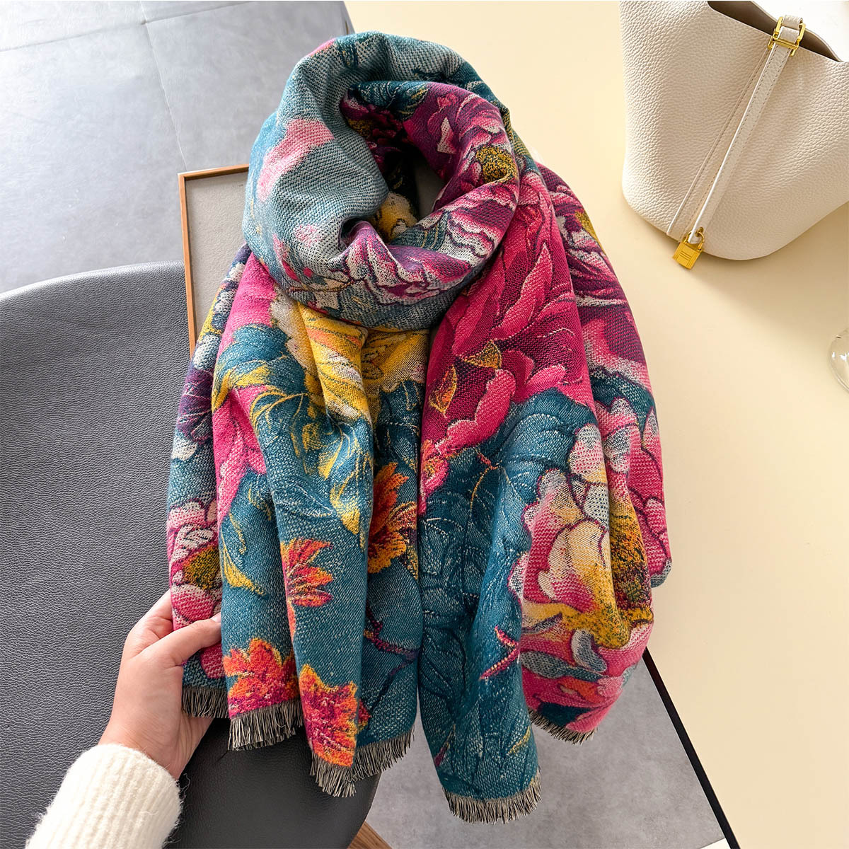 Warm Cashmere Scarf Women Shaw - Cashmere Throw Blanket ulasan dan harga