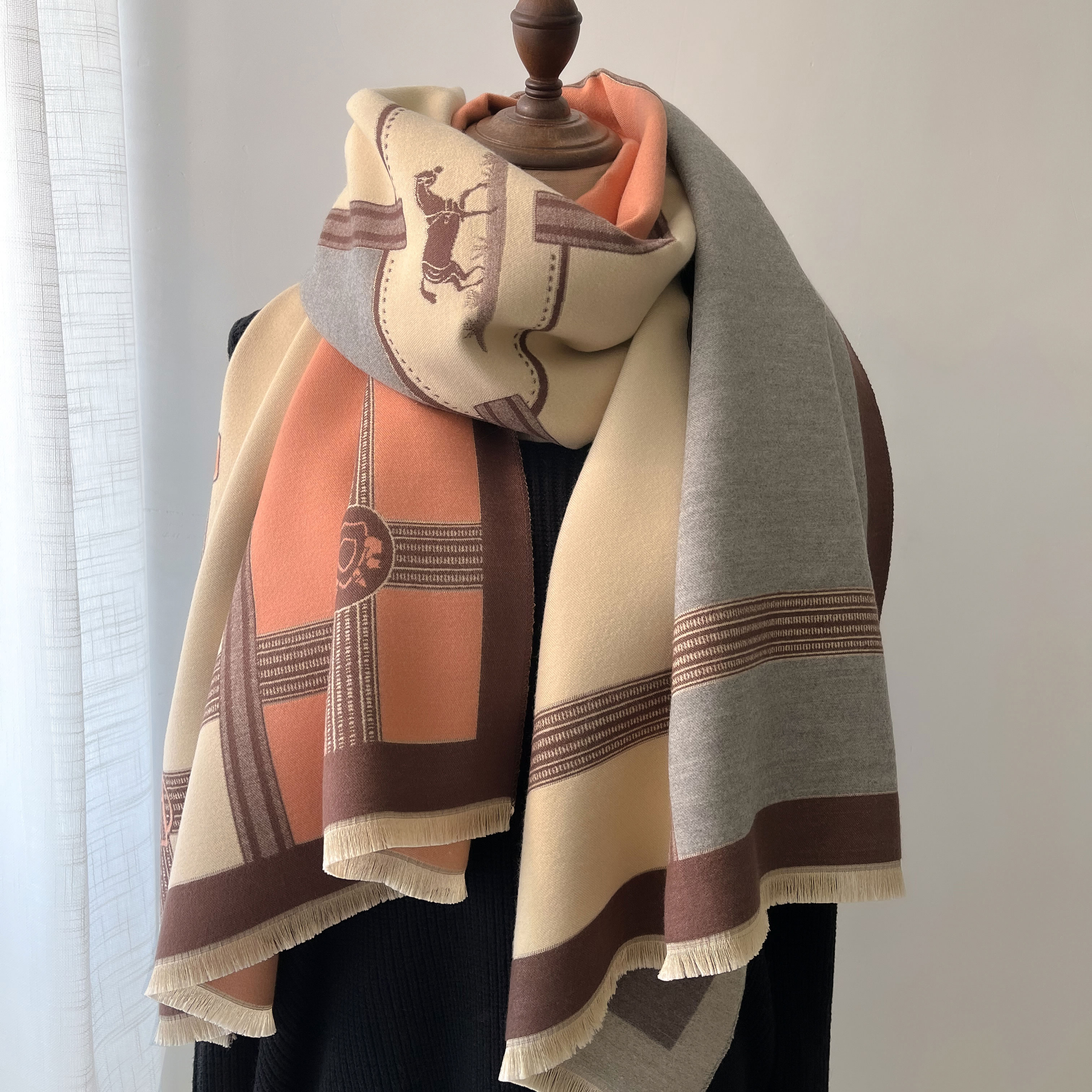Winter Cashmere Scarf Women Lu - Cashmere Throw Blanket ulasan dan harga
