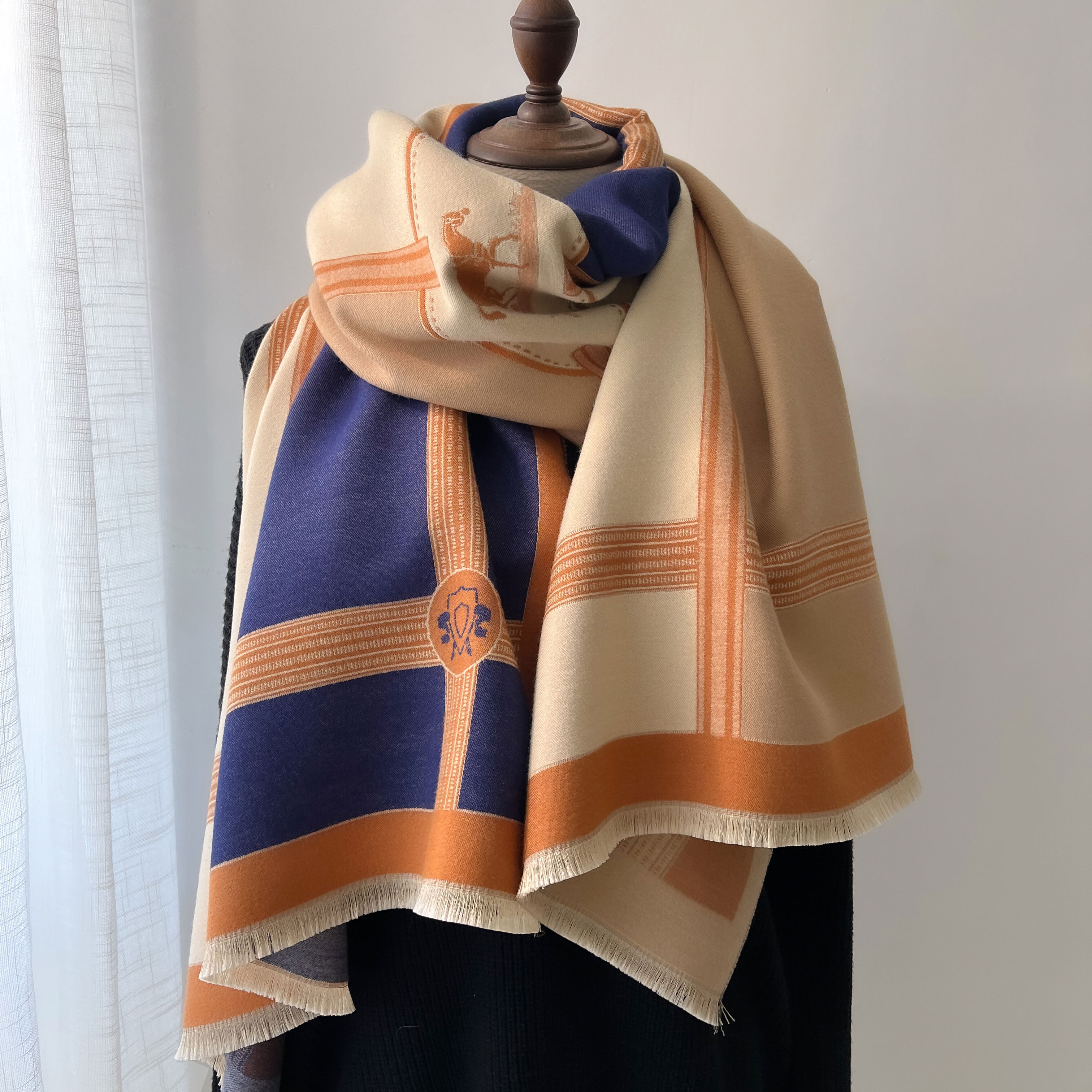 Winter Cashmere Scarf Women Lu - Cashmere Throw Blanket ulasan dan harga