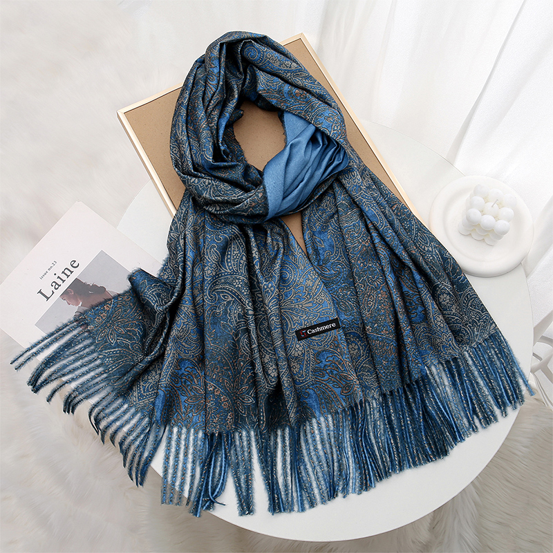 Luxury Paisley Pashmina Shawl  - Cashmere Throw Blanket ulasan dan harga