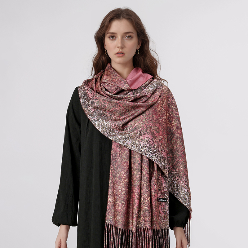 Luxury Paisley Pashmina Shawl  - Cashmere Throw Blanket ulasan dan harga