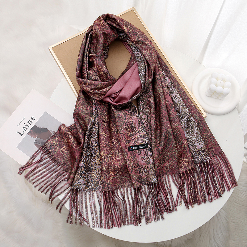Luxury Paisley Pashmina Shawl  - Cashmere Throw Blanket ulasan dan harga