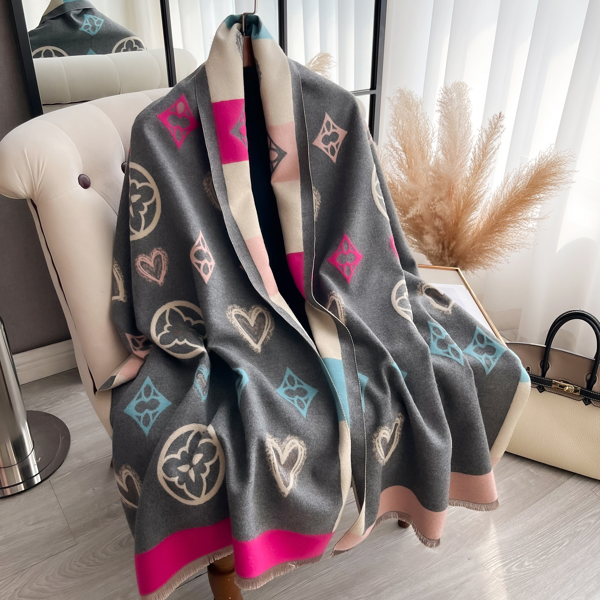 Luxury Cashmere Love Scarf Win - Cashmere Throw Blanket ulasan dan harga