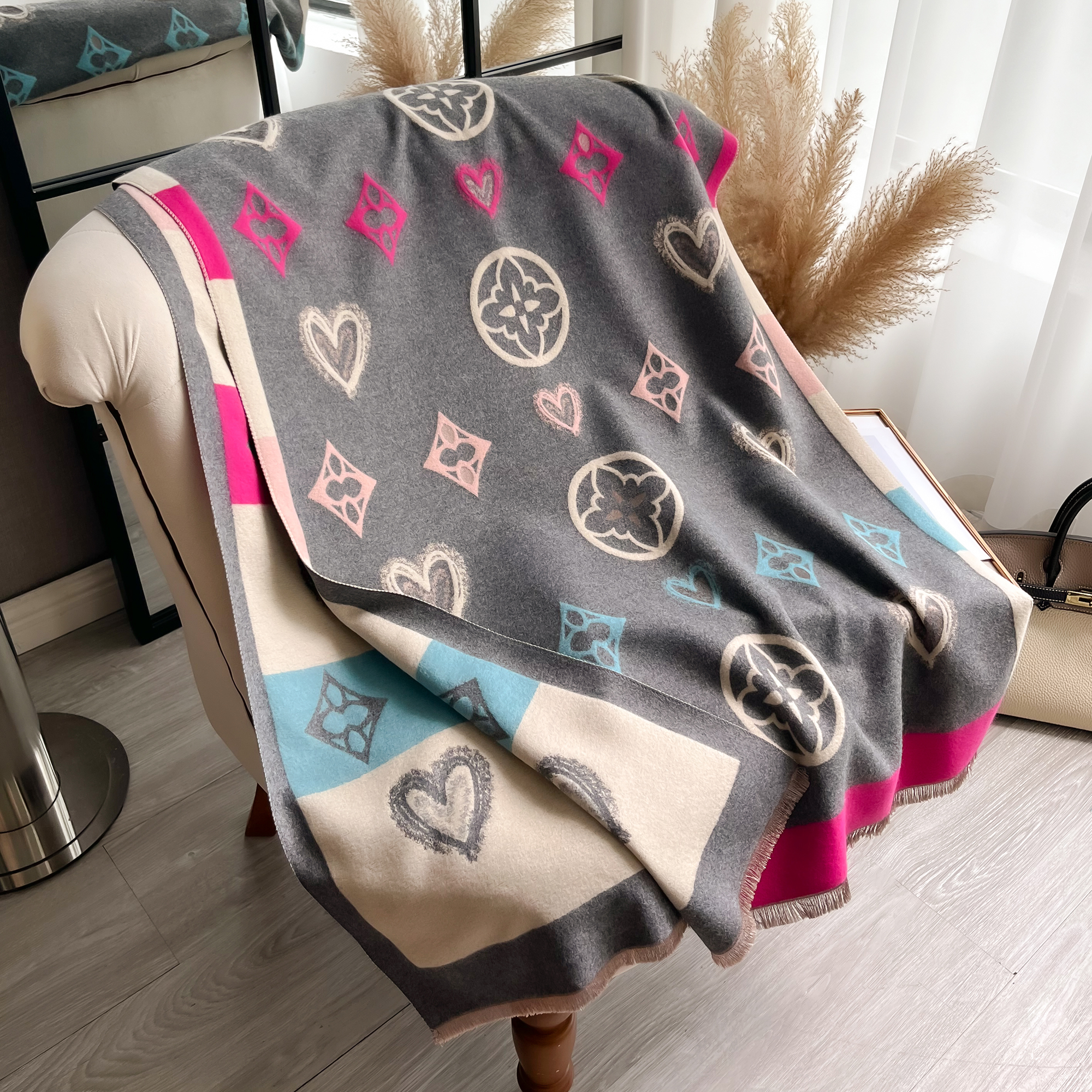 Luxury Cashmere Love Scarf Win - Cashmere Throw Blanket ulasan dan harga