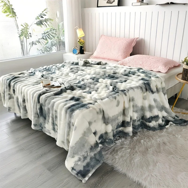 Luxurious Faux Rabbit Fur Bed  - Cashmere Throw Blanket ulasan dan harga