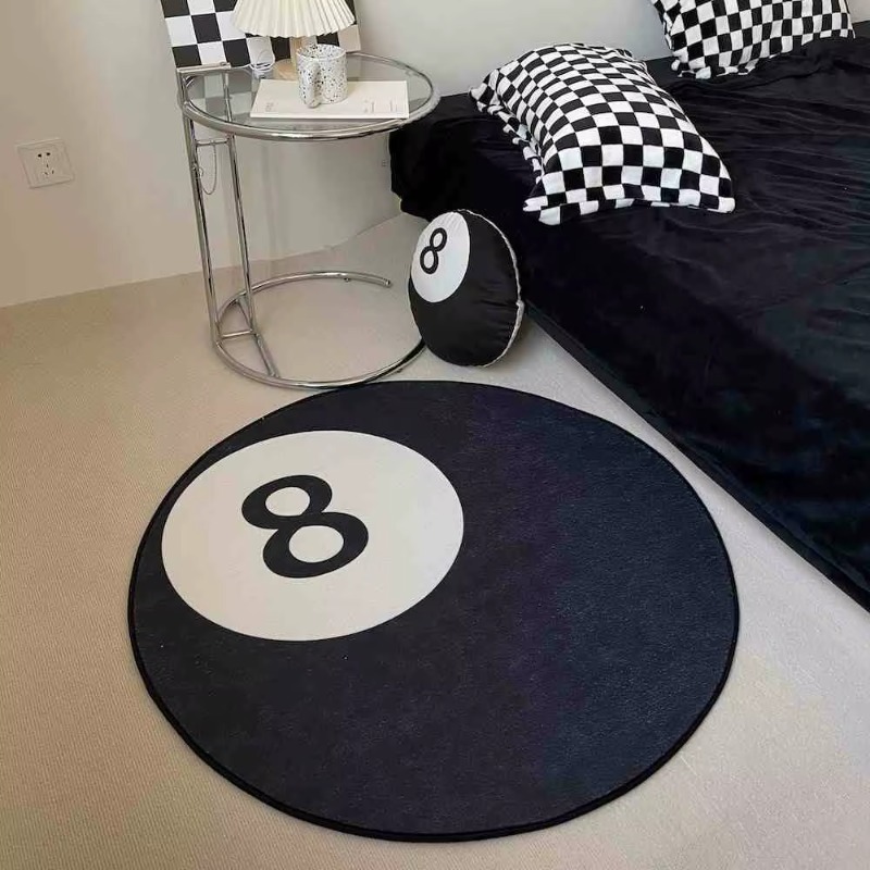 1PC Simple Black No. 8 Imitati - Cashmere Throw Blanket ulasan dan harga