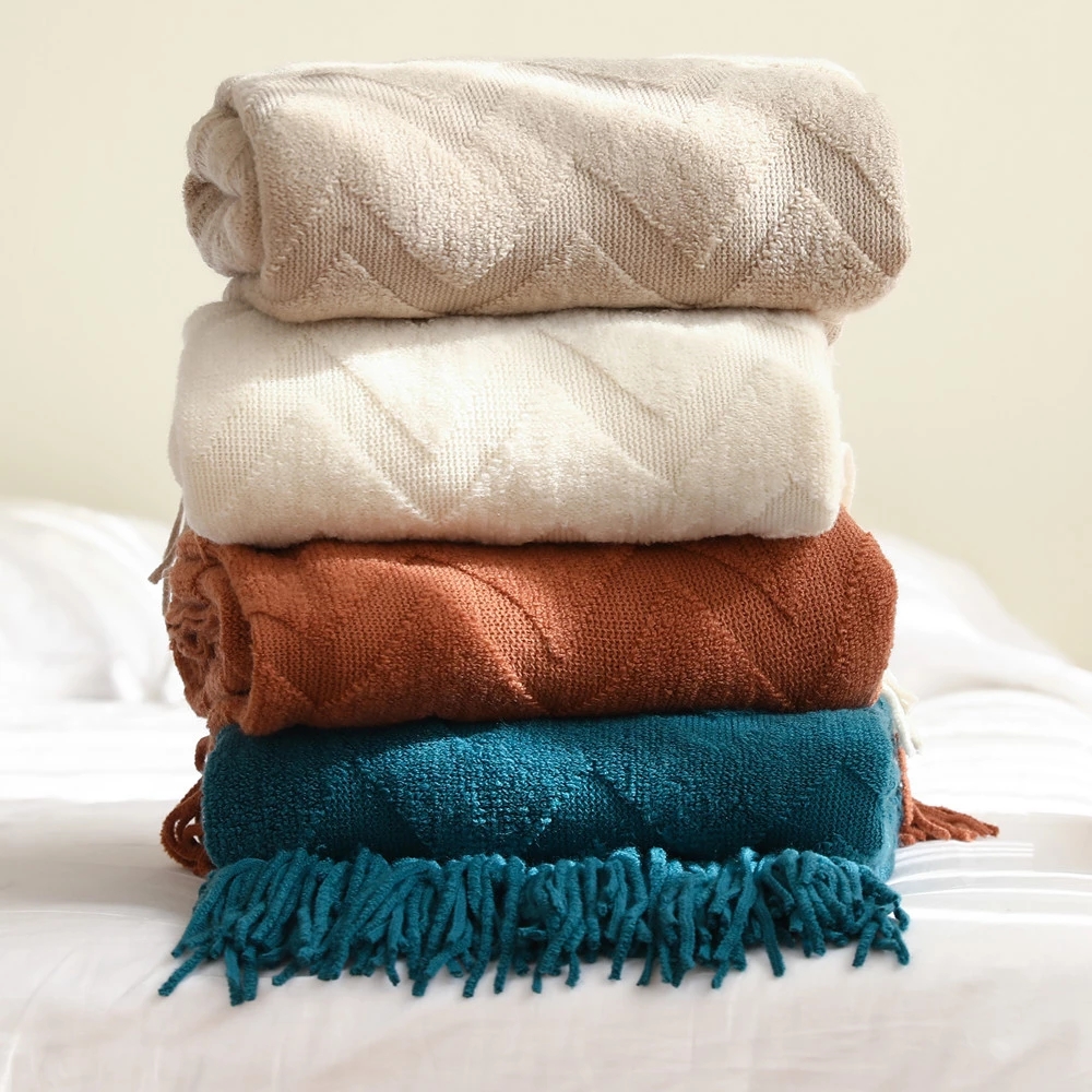 Elegant Nordic Blankets Tassel - Cashmere Throw Blanket ulasan dan harga